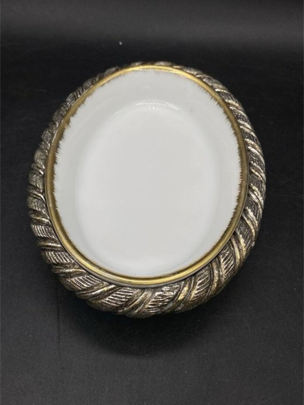 Hollywood Regency Soap Dish Removable Brass Stand With Pineapple Feet MCM